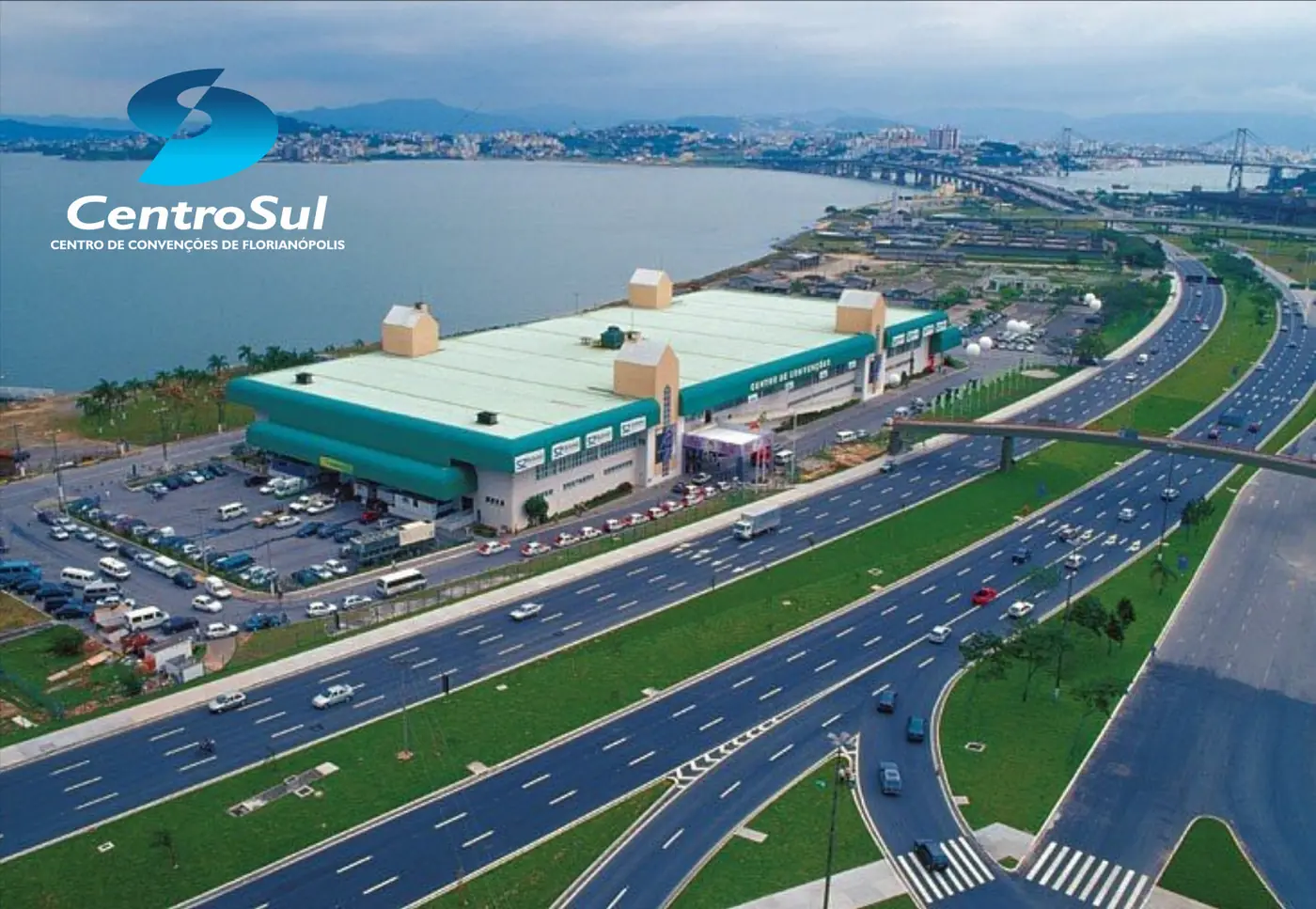 Vista aérea do Centro Sul Centro de Convenções, em Florianópolis